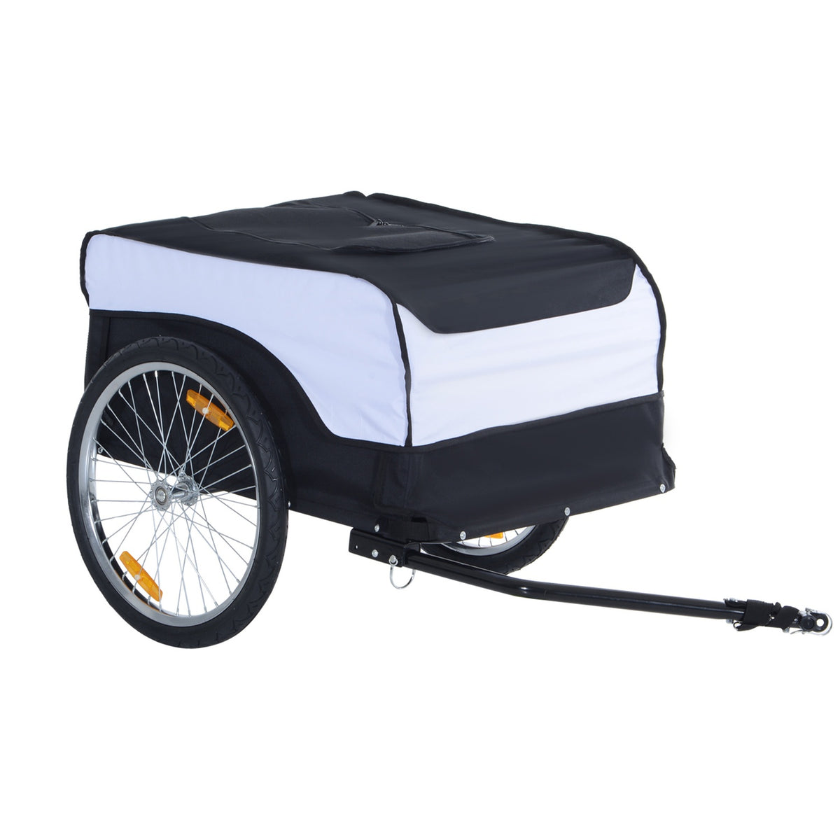 40 Kg Load Capacity, Handcart, White+Black, Steel Oxford, 140X77X65Cm