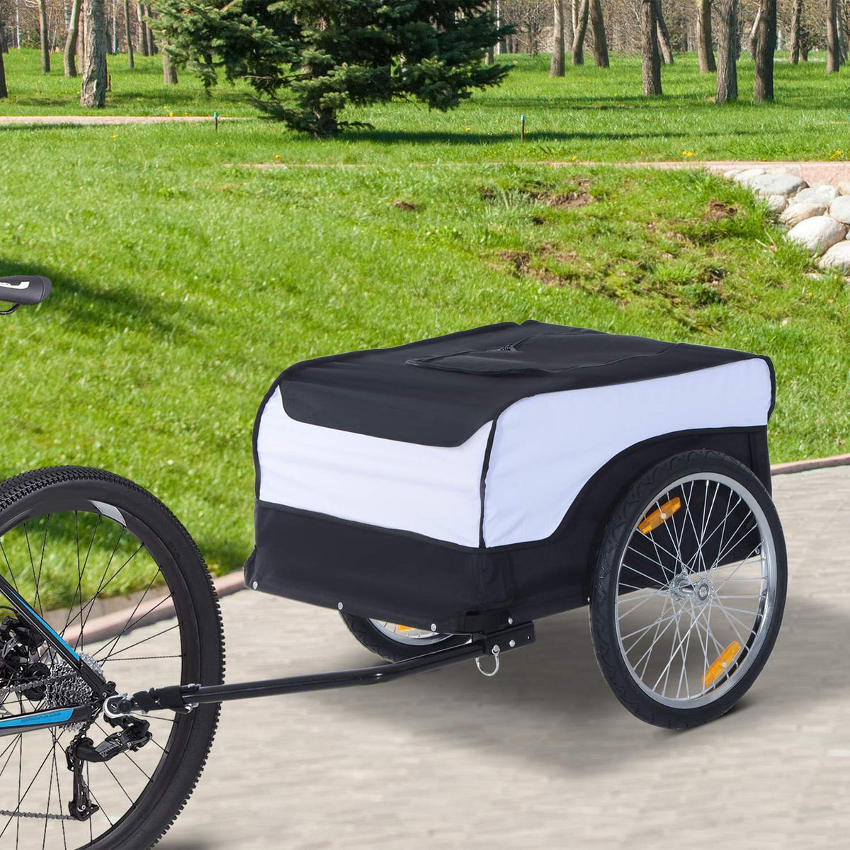 40 Kg Load Capacity, Handcart, White+Black, Steel Oxford, 140X77X65Cm
