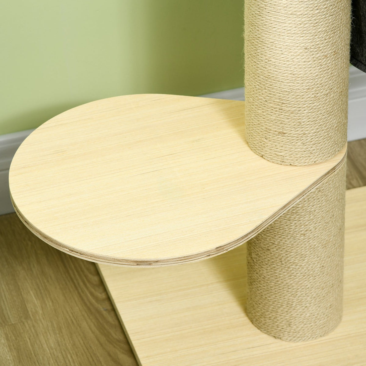 45" Scratching Post Climbing Tree With Hammock Cat Scratching Post Cat Tree With Jute Rope Posts Cat Bed Seating Platform Cat Furniture Natural