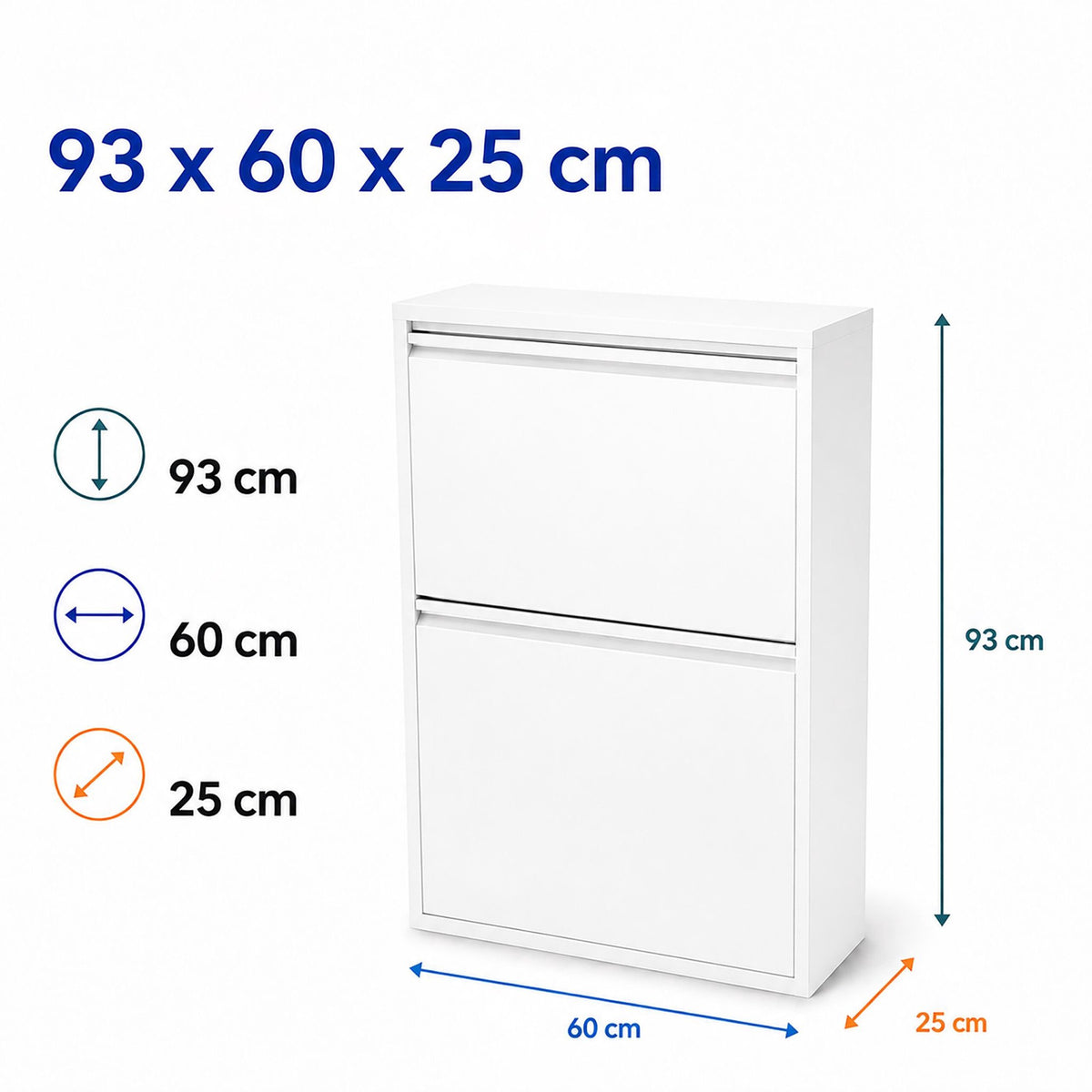 4-Compartment Waste Bin, 4x18L, White, Tilt System