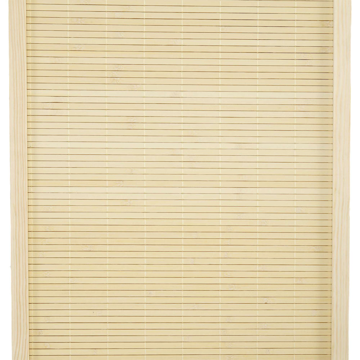 4-Panel Bamboo Room Divider, Natural Wood Finish