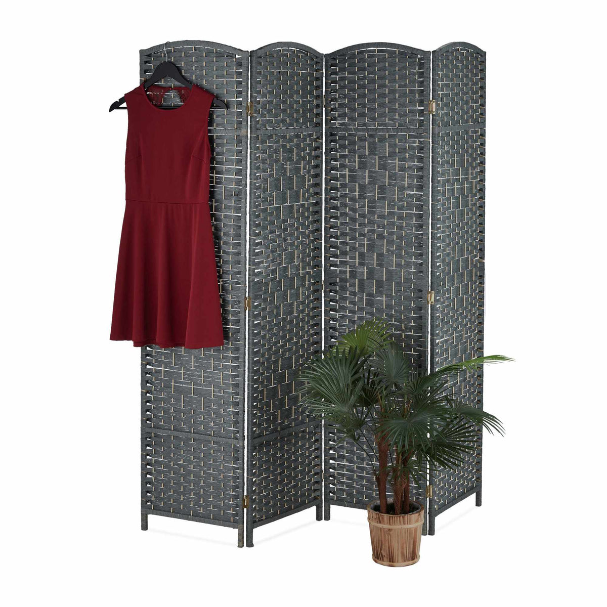 4-Panel Room Divider Folding Screen