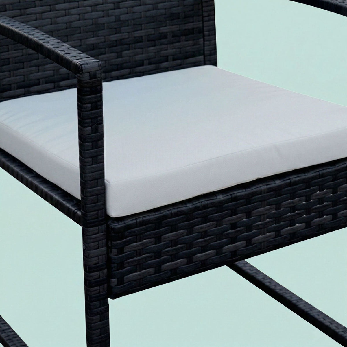 4-Piece Outdoor Rattan Furniture Set with Cushions