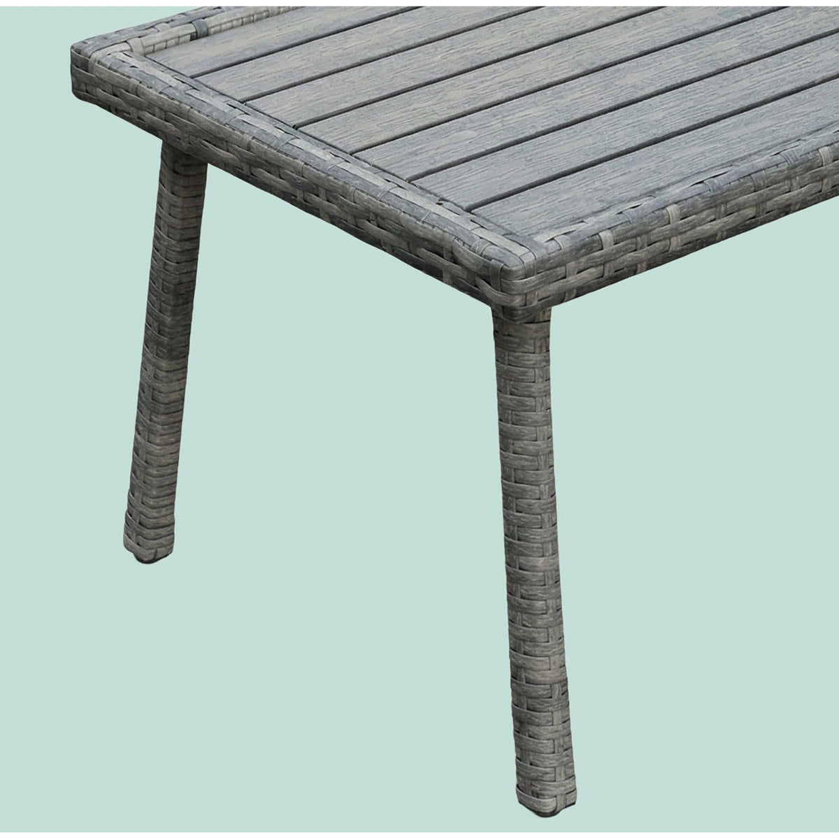 4-Piece Rattan Garden Set with Cushions