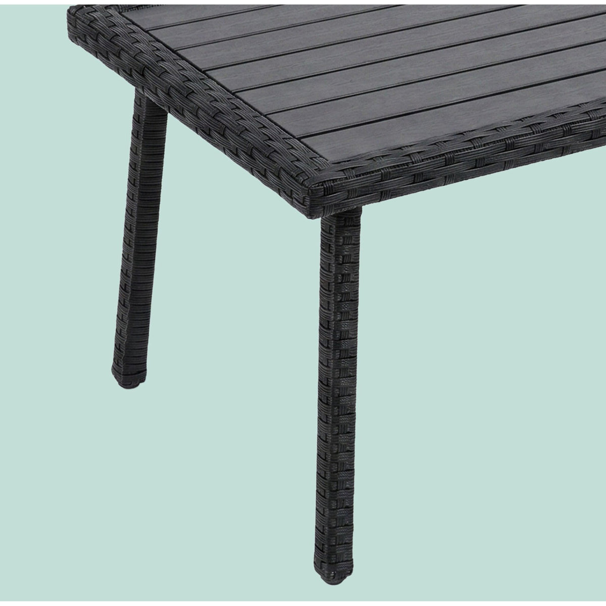 4-Piece Rattan Garden Set with Cushions
