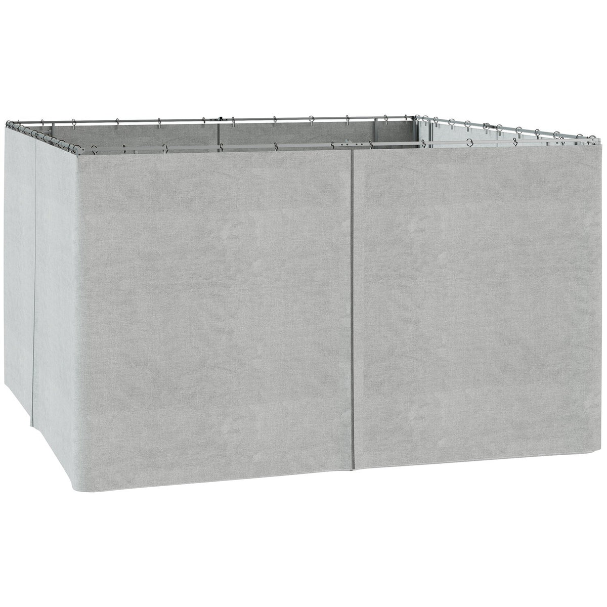 4 Side Panels For 3X4 M Gazebo With Hooks Side Walls For Garden Gazebo Party Tent Polyester Light Gray 352 X 205 Cm