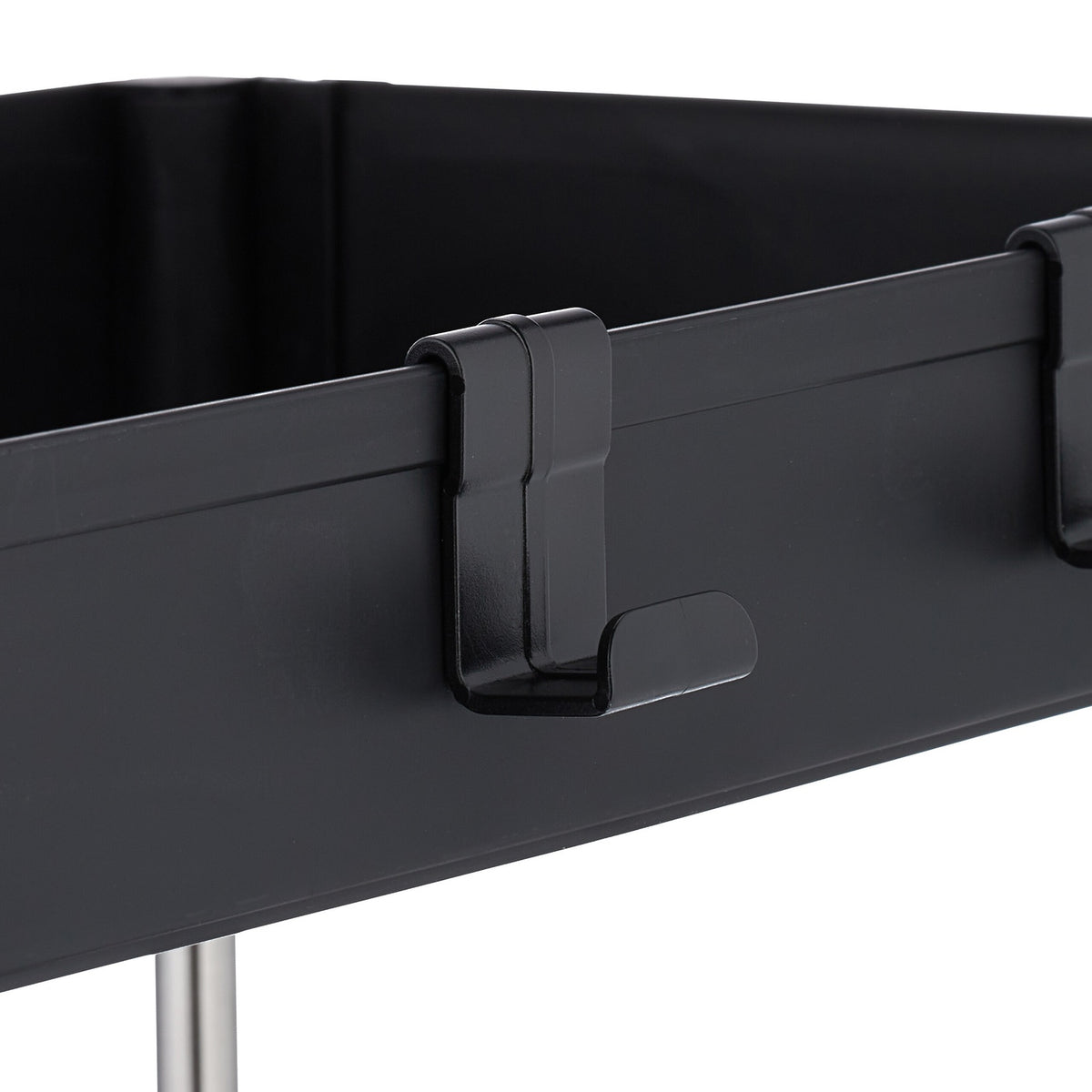 4-Tier Black Trolley for Kitchen or Bathroom Storage