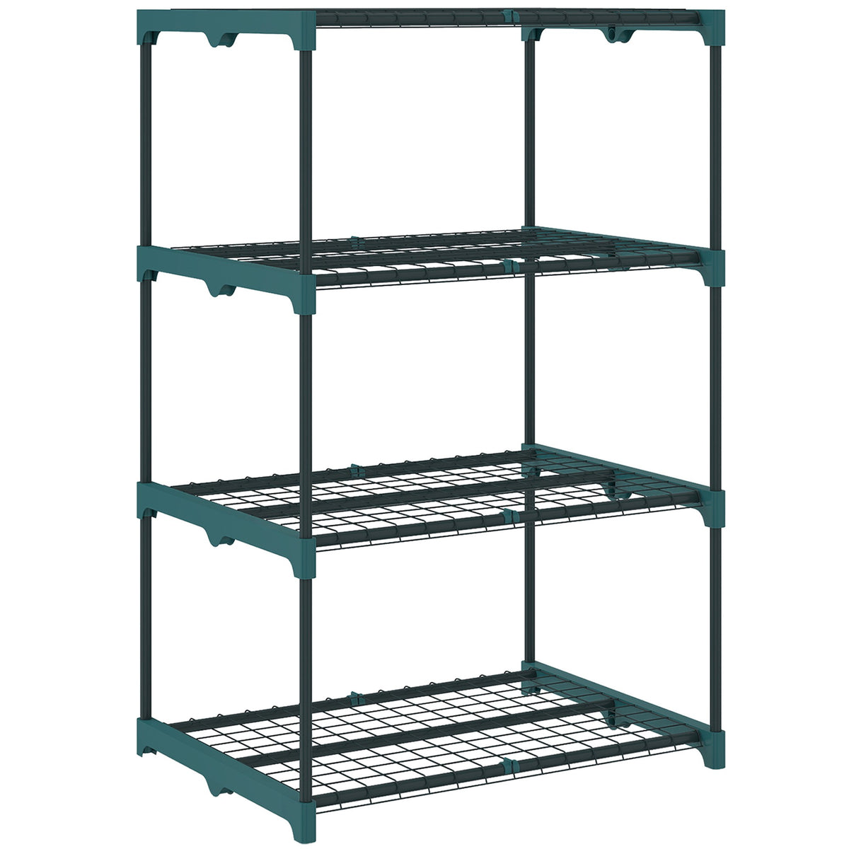 4-Tier Plant Stand, Steel Frame, Indoor/Outdoor Use