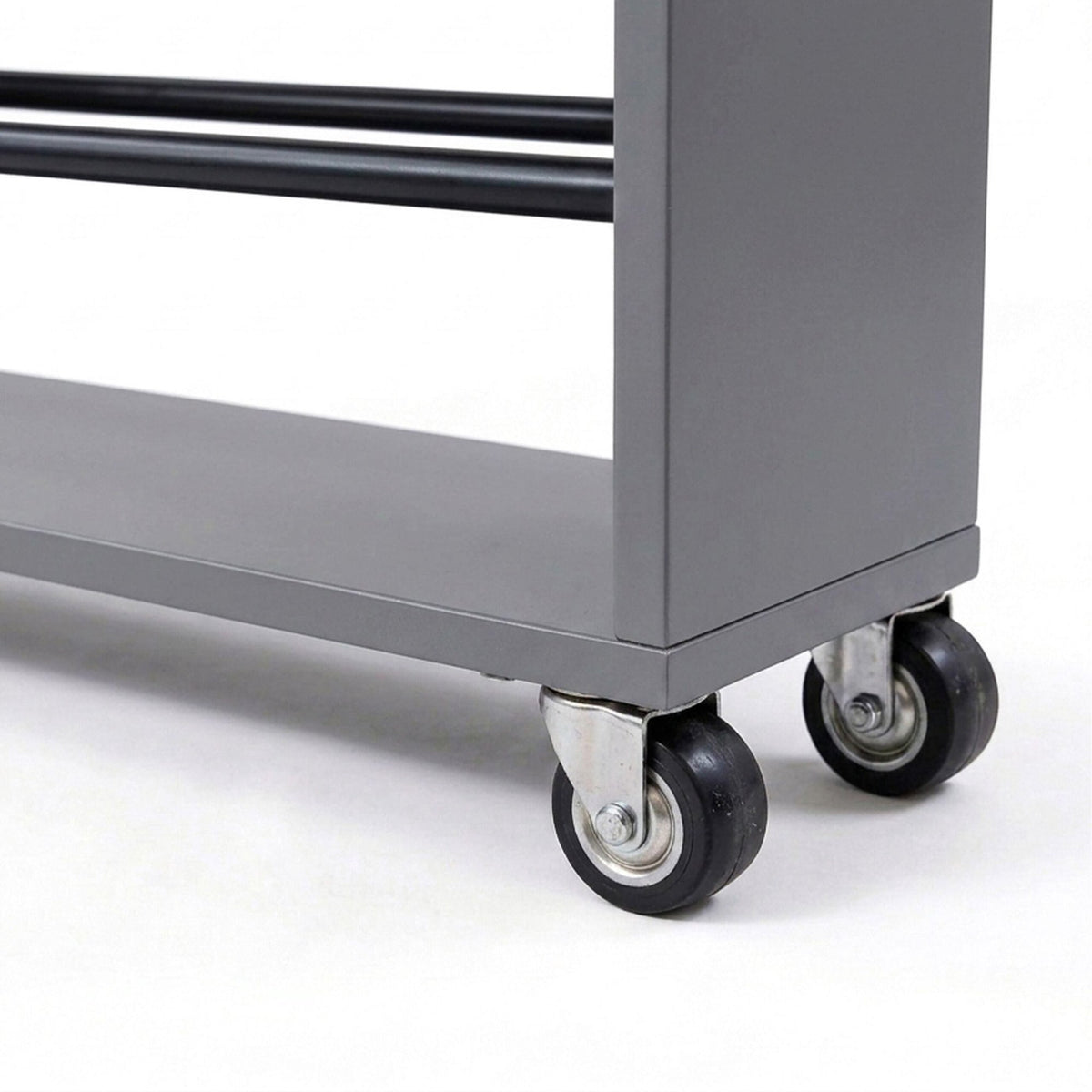 4-Tier Wood-Effect Trolley, Natural Gray, 80x13x50 cm
