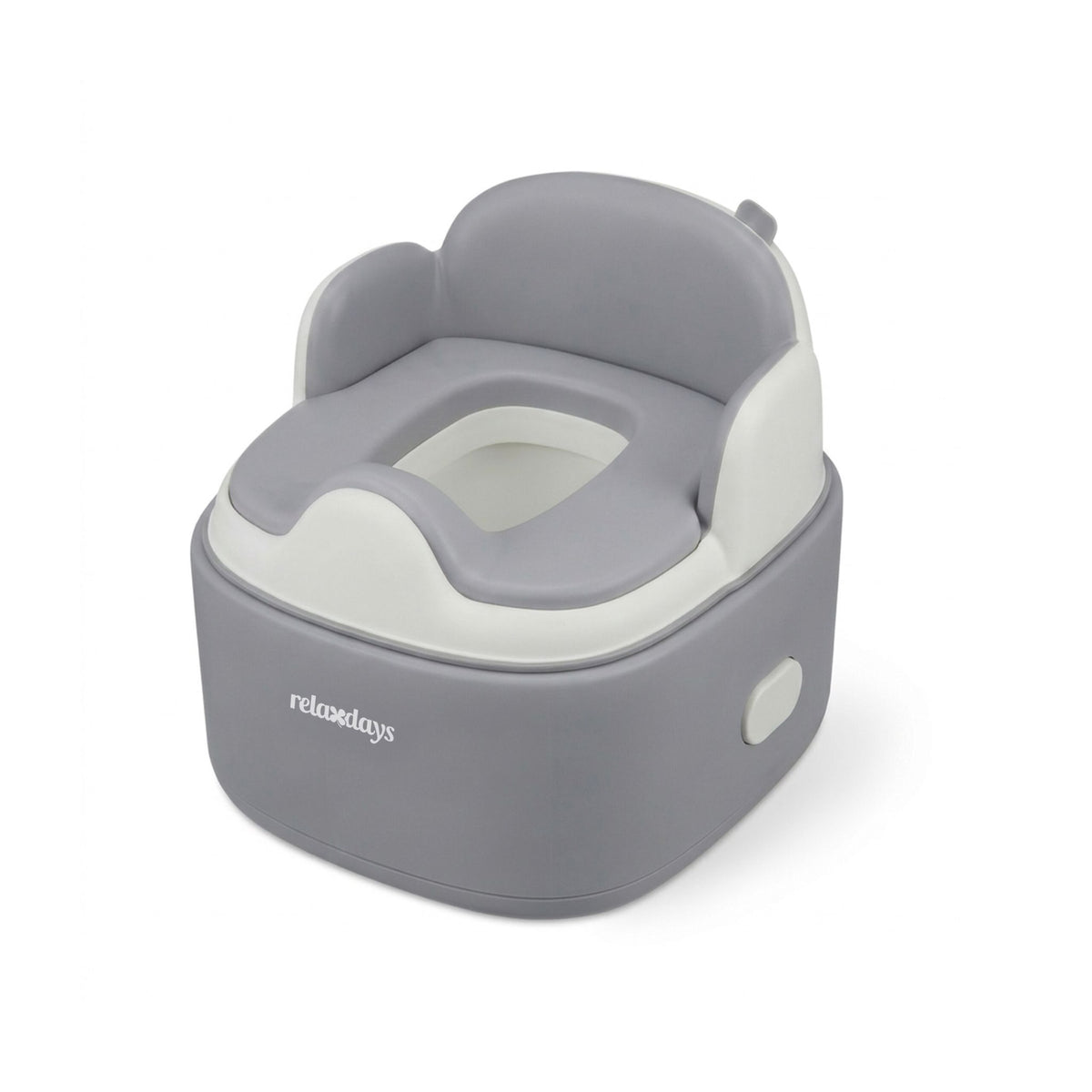 4-in-1 Grey Potty Trainer with Lid and Step Stool