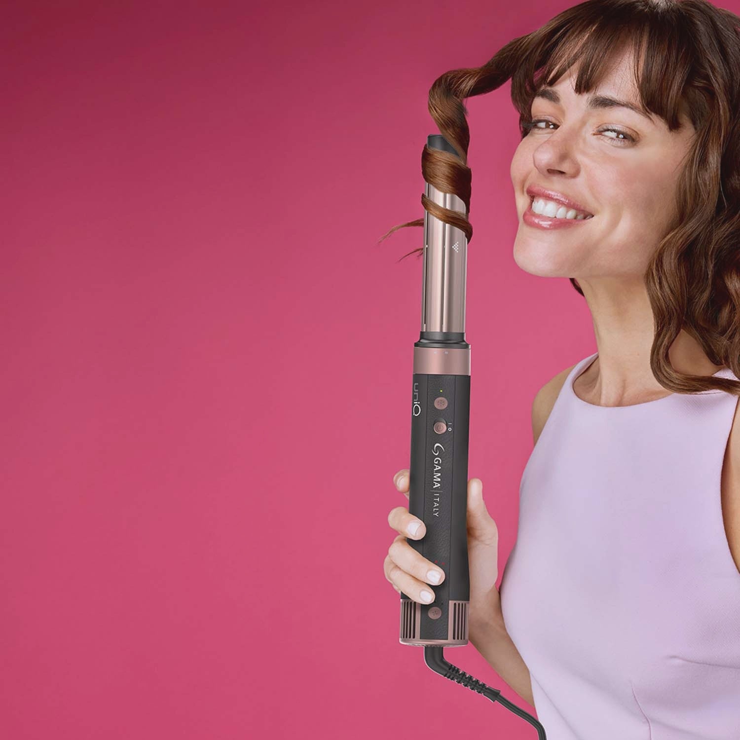 4-in-1 Hair Styler with Oval Brush, Curling Wand, Dryer