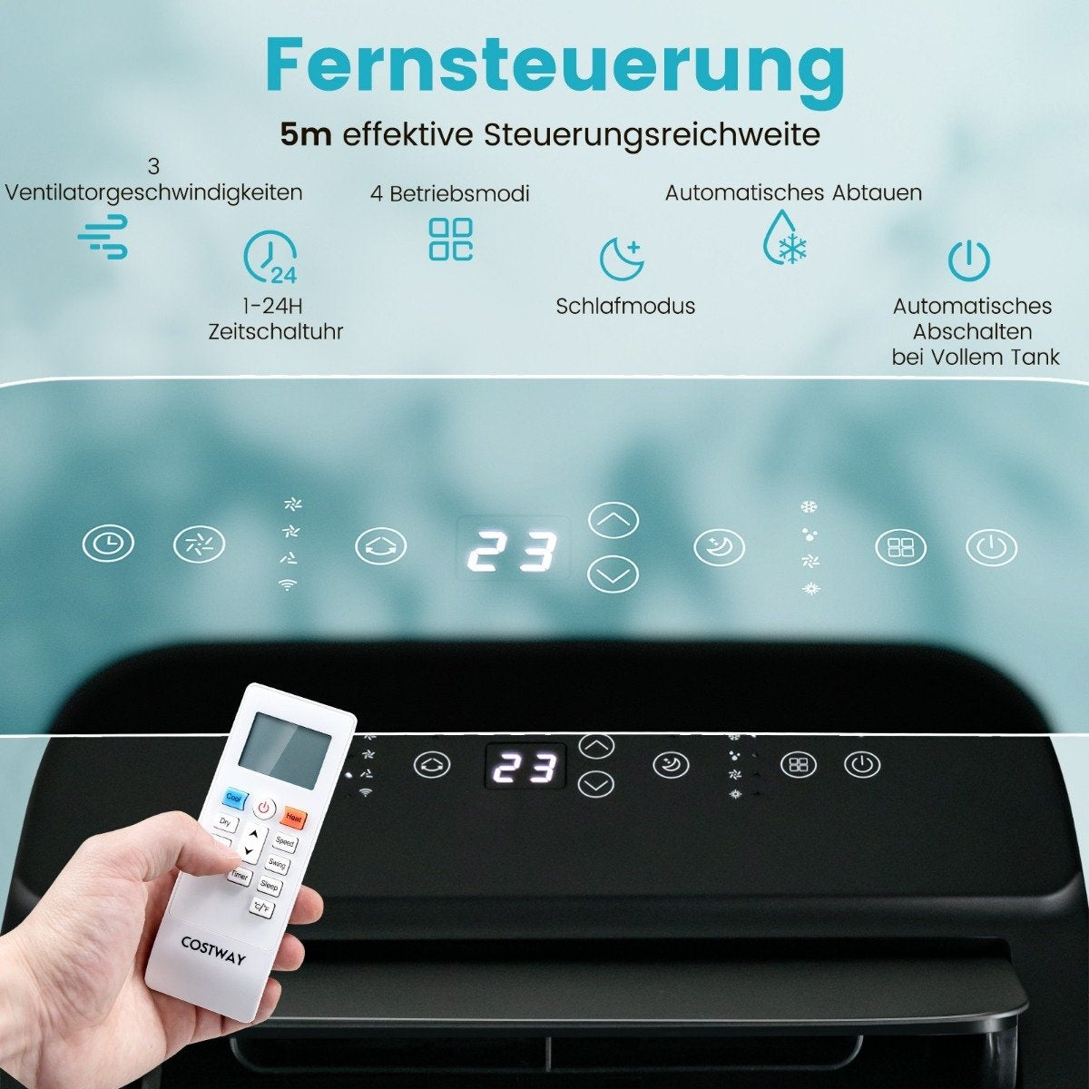 4-in-1 Portable Air Conditioner 14000 BTU Heating & Cooling & Fan & Dehumidification (4.1KW-14000-40m²)