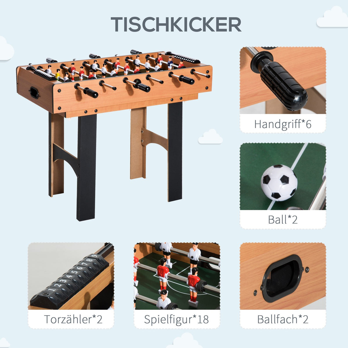 4-in-1 multi-game table, multi-game game table with table football, table hockey, table tennis, billiards multifunctional game table, 87x43x73cm