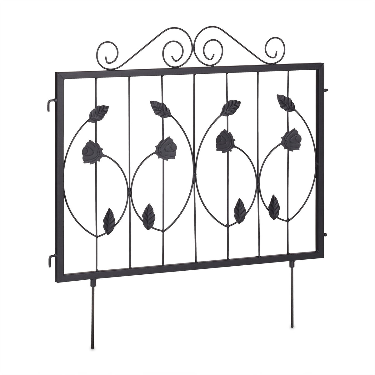 4-part flower bed fence in metal