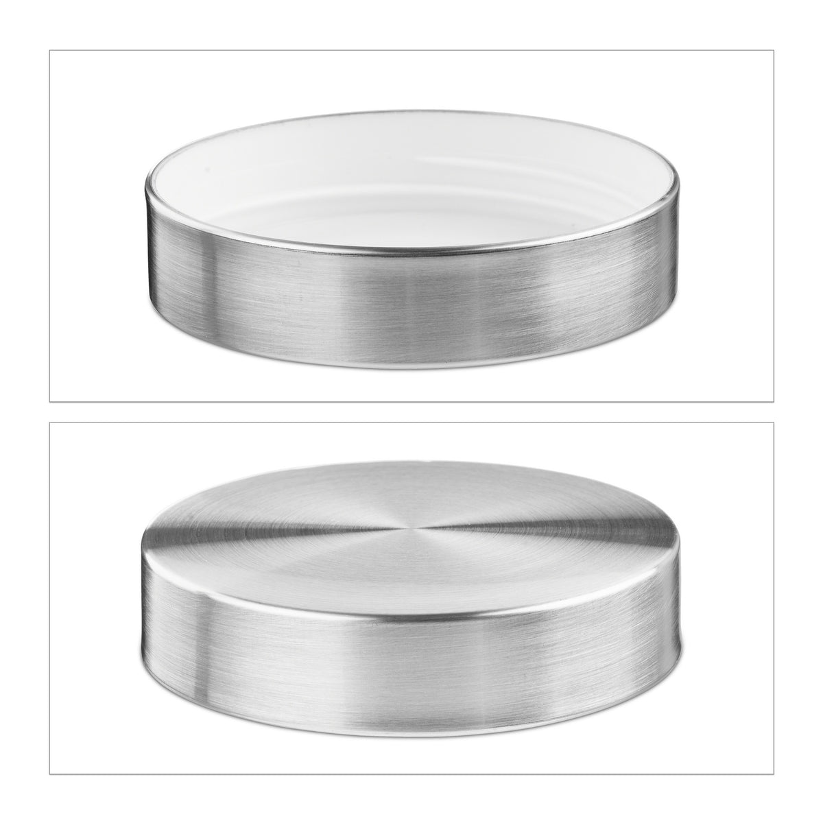 4 pcs. stainless steel storage jars