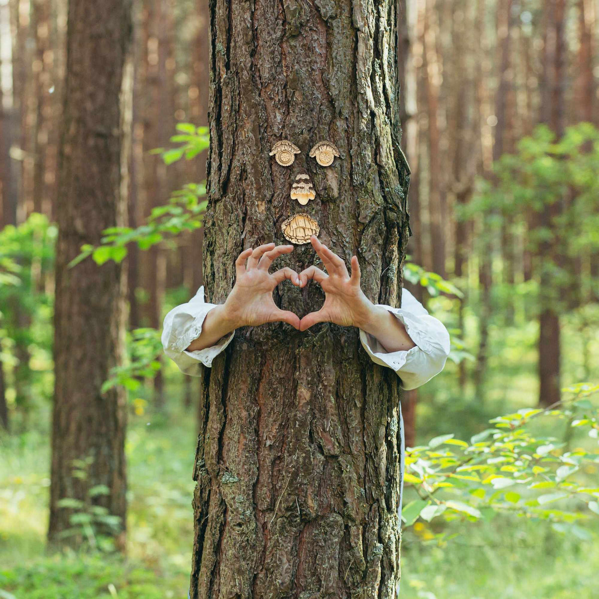 4-piece Tree Face