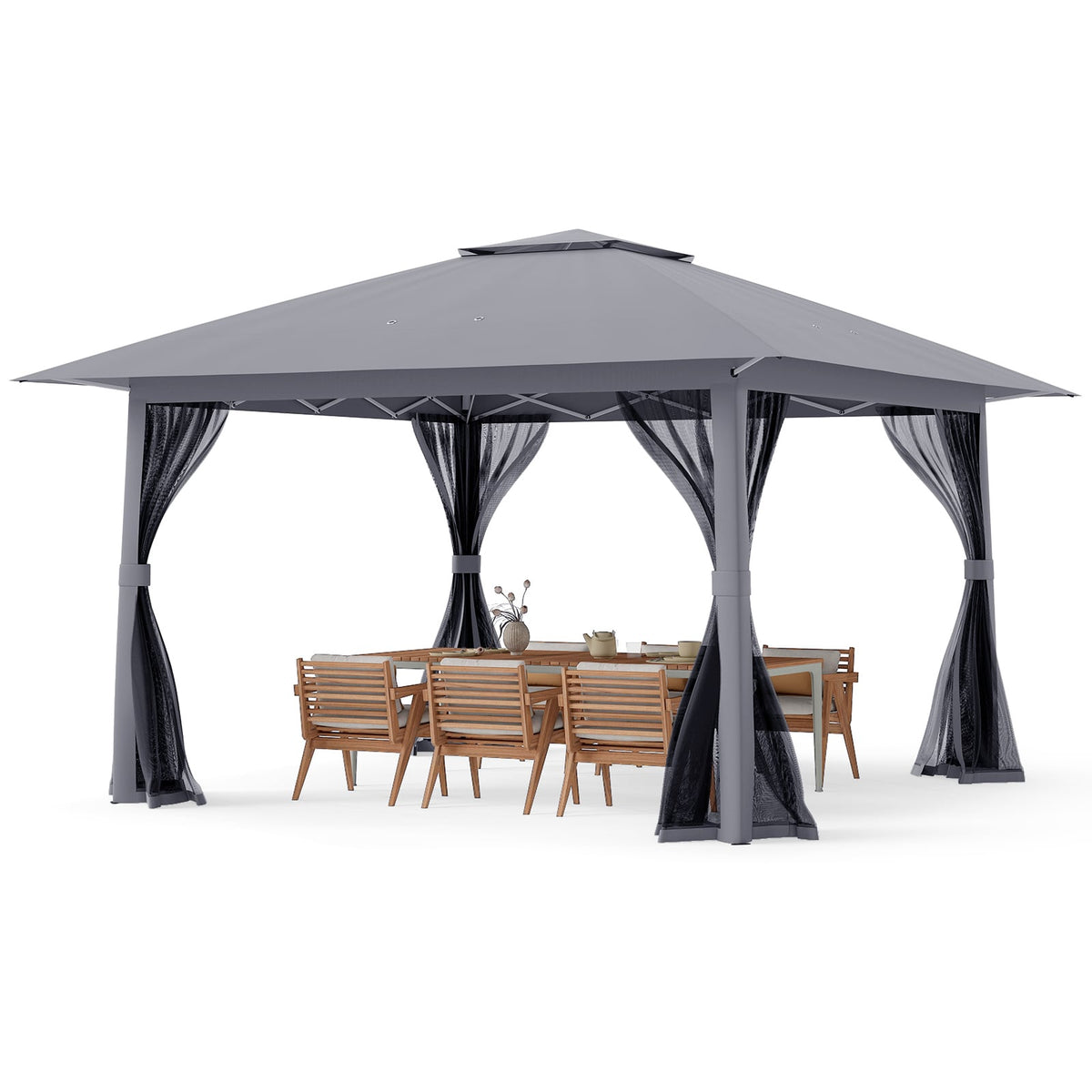 4x4m Pop-Up Gazebo with Mosquito Netting and Carry Bag