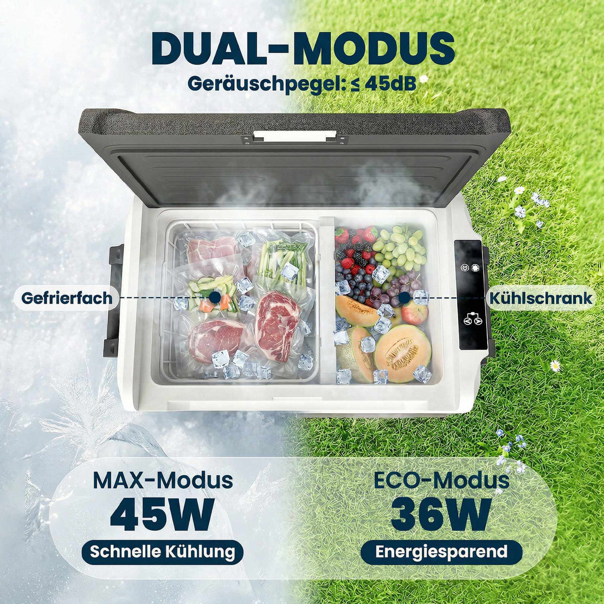 50L Dual-Zone Electric Cooler with App Control
