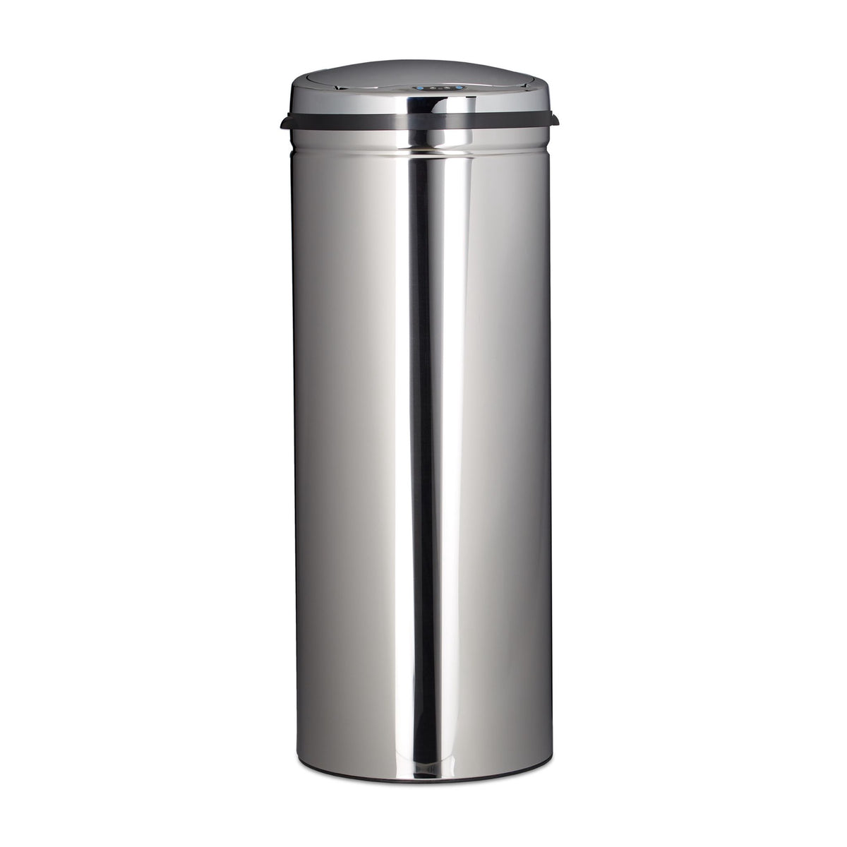50 L Waste Bin Stainless Steel Trash Can Paper Basket Metal Garbage Storage