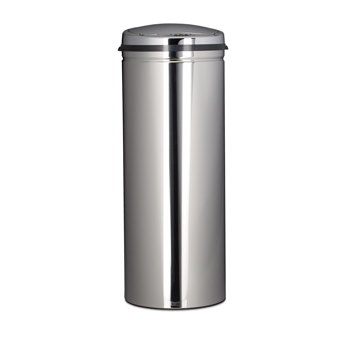 50 L Waste Bin Stainless Steel Trash Can Paper Basket Metal Garbage Storage