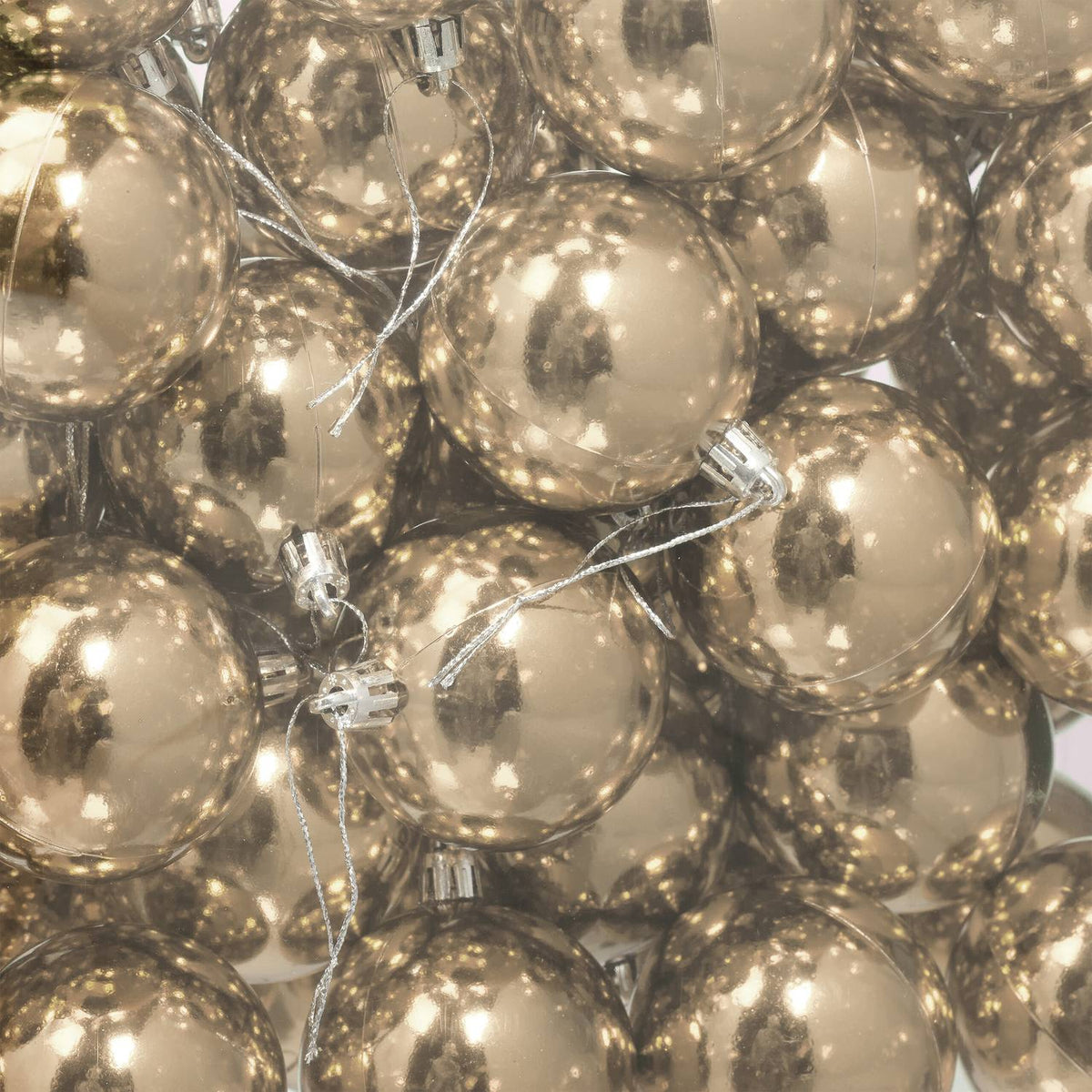 50 Shiny Christmas Baubles – Decorative Tree Ornaments