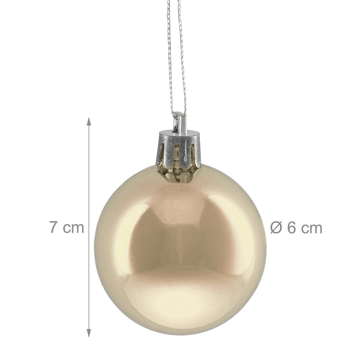 50 Shiny Christmas Baubles – Decorative Tree Ornaments