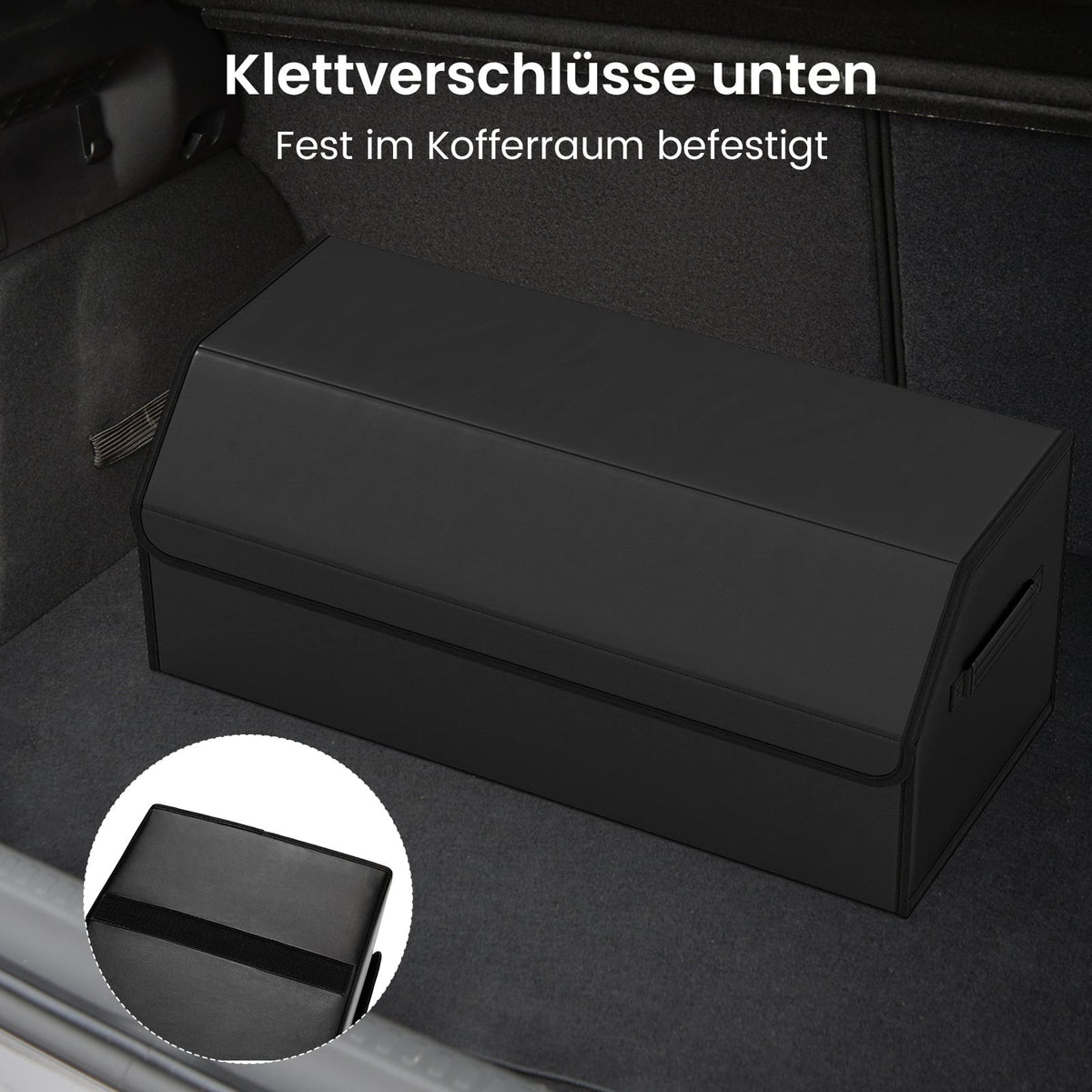 51L Collapsible Car Trunk Organizer with Lid & Divider