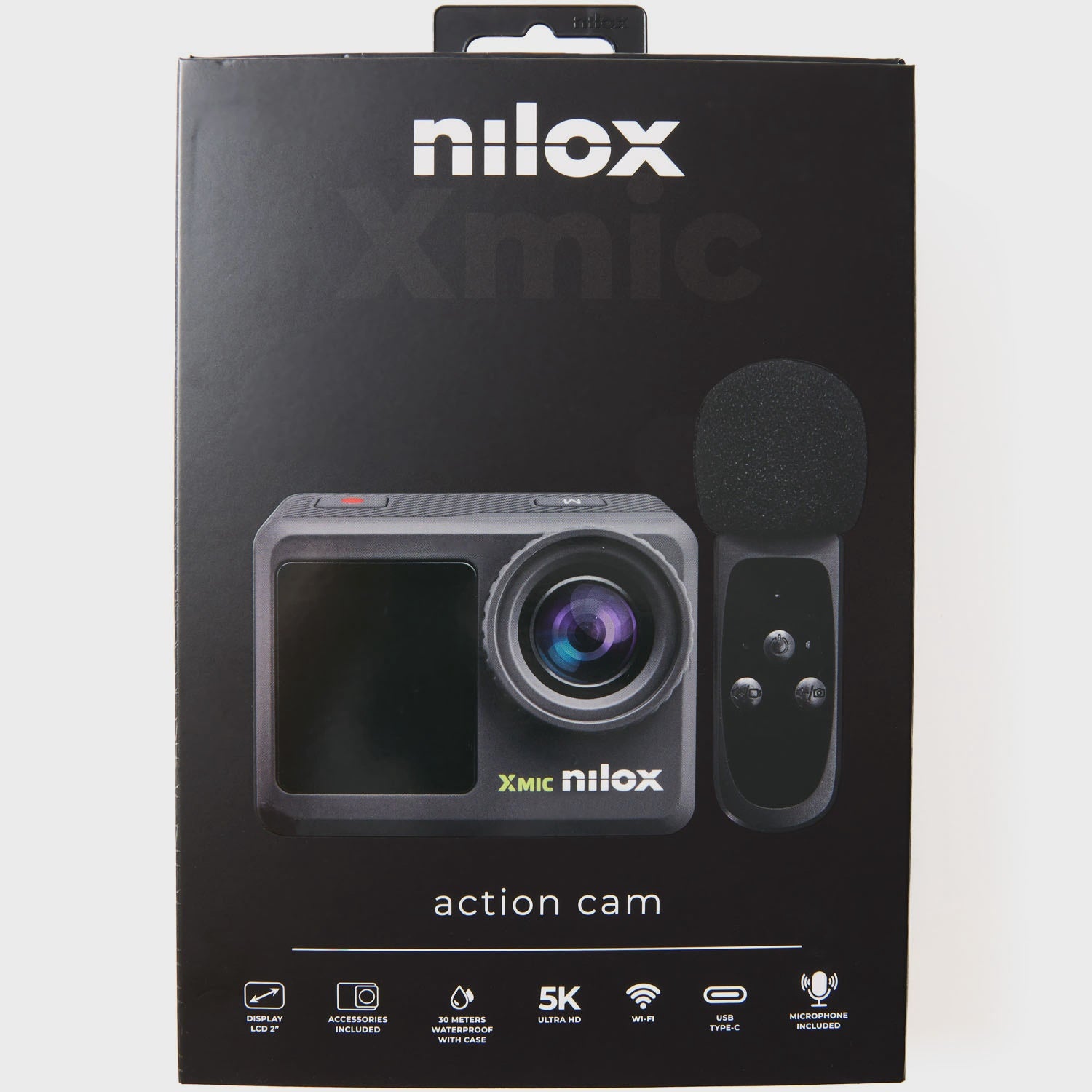5K Action Camera with Wireless Mic, Dual Screens, Waterproof