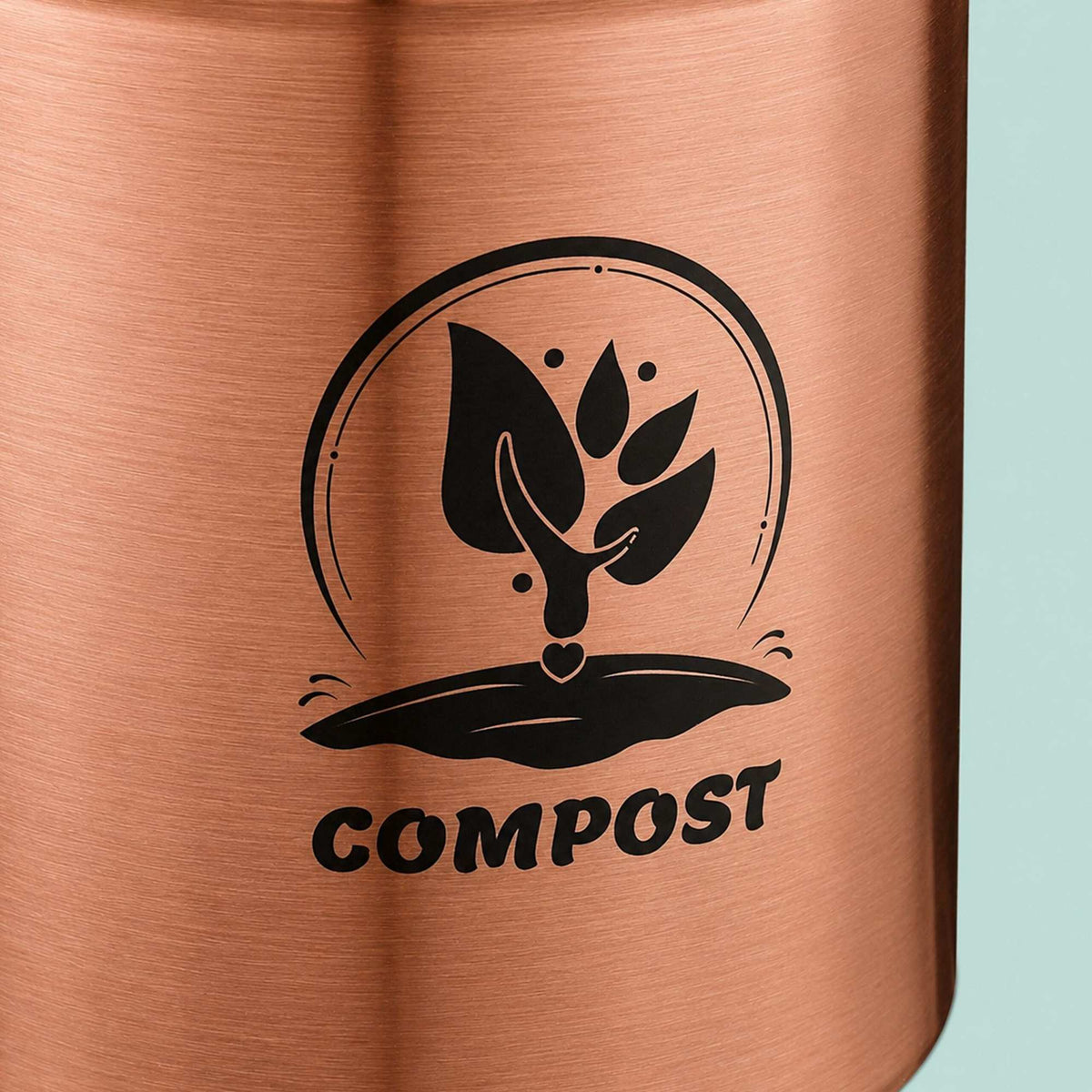 5L Copper Stainless Steel Compost Bin with Odour Filter
