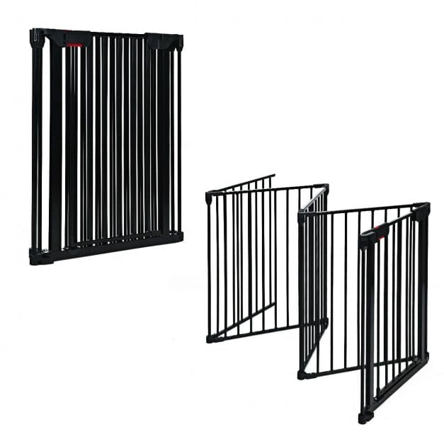 5-Panel Steel Baby Safety Gate, Playpen and Fireplace Barrier