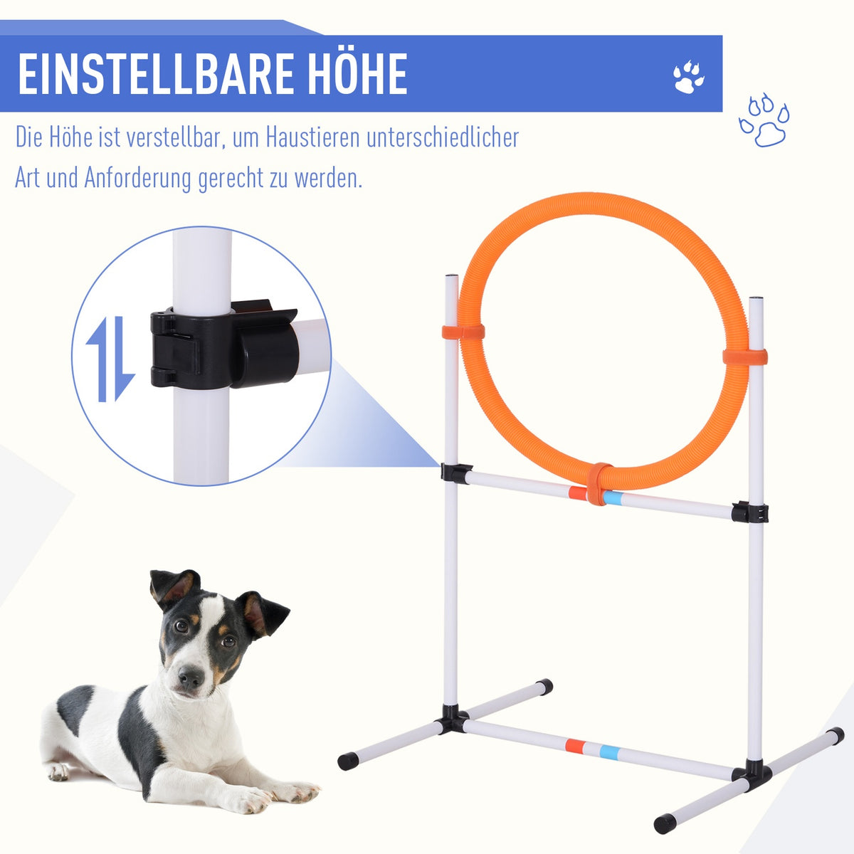 5 Pcs. Dog Agility Set Training For Pets Dog Training Set With Dog Tunnel Includes Bag Easy To Carry Polyester Plastic Orange