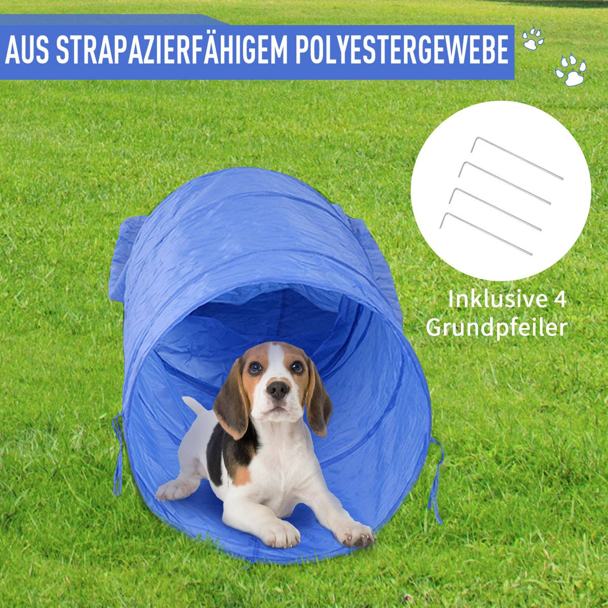 5 Pcs. Dog Agility Set Training For Pets Dog Training Set With Dog Tunnel Includes Bag Easy To Carry Polyester Plastic Orange