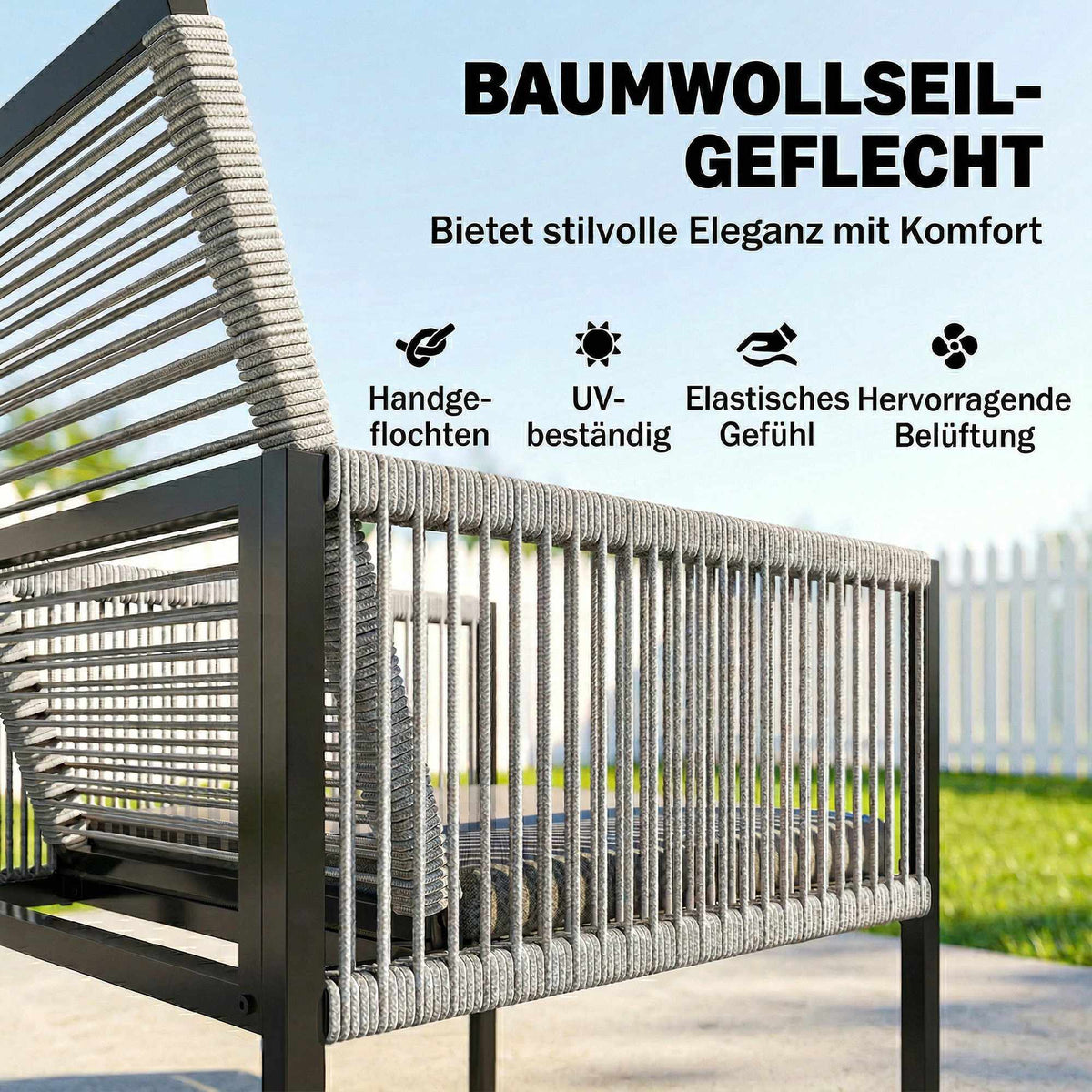 5-Piece Outdoor Dining Set with Glass Table and Folding Chairs