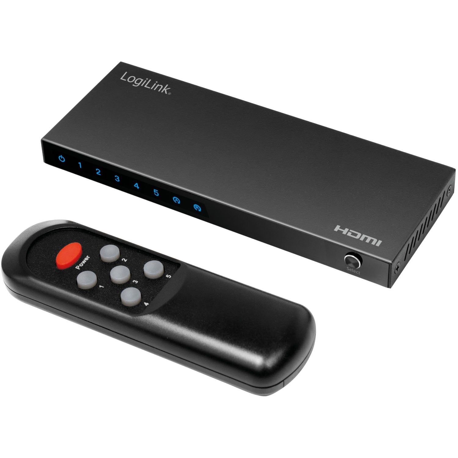 5-Port HDMI Switch, 4K/60Hz, HDMI 2.0, Remote-Controlled