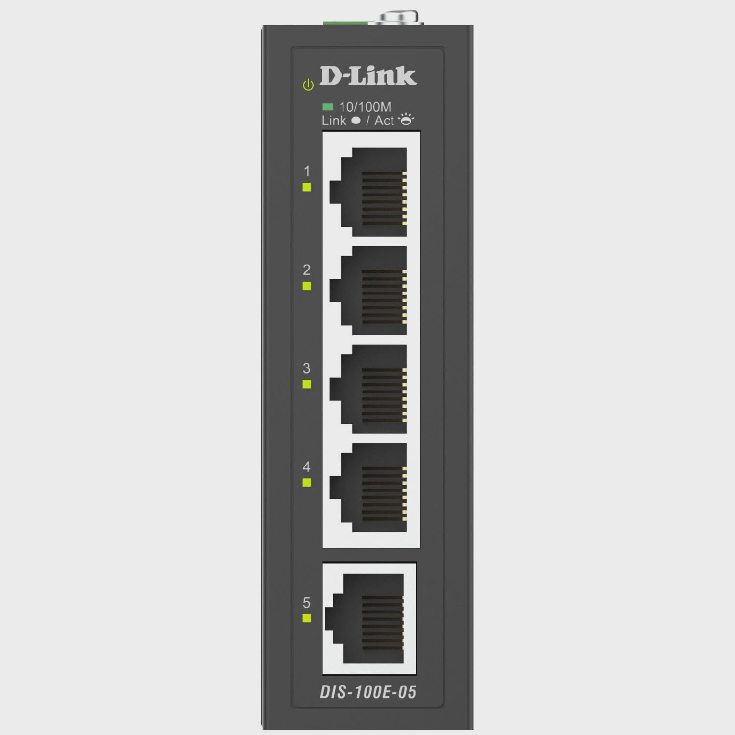 5-Port Industrial Fast Ethernet Switch, Fanless, 6 kV Surge Protection