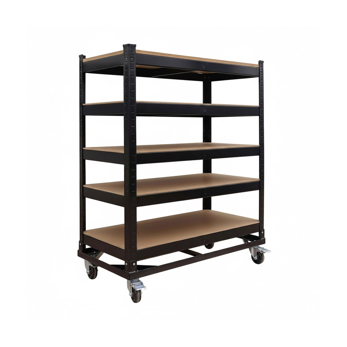5-Tier Mobile Shelving Trolley With Locking Castors