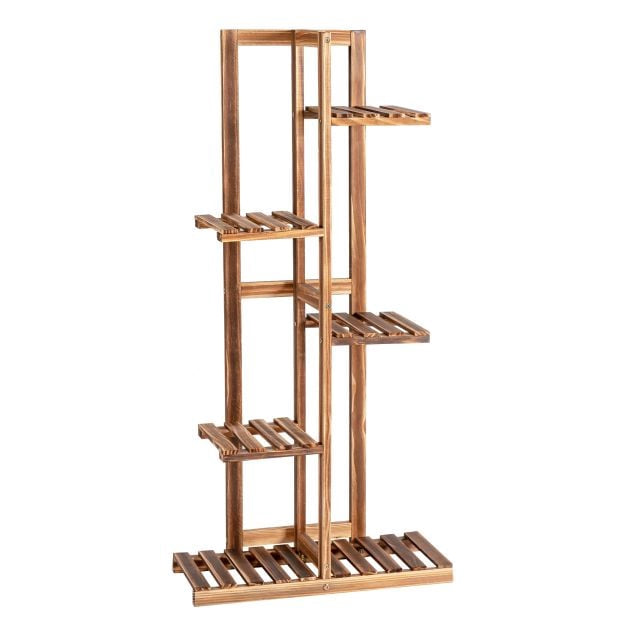 5-Tier Pine Wood Plant Stand, 103 cm, Wall-Mount