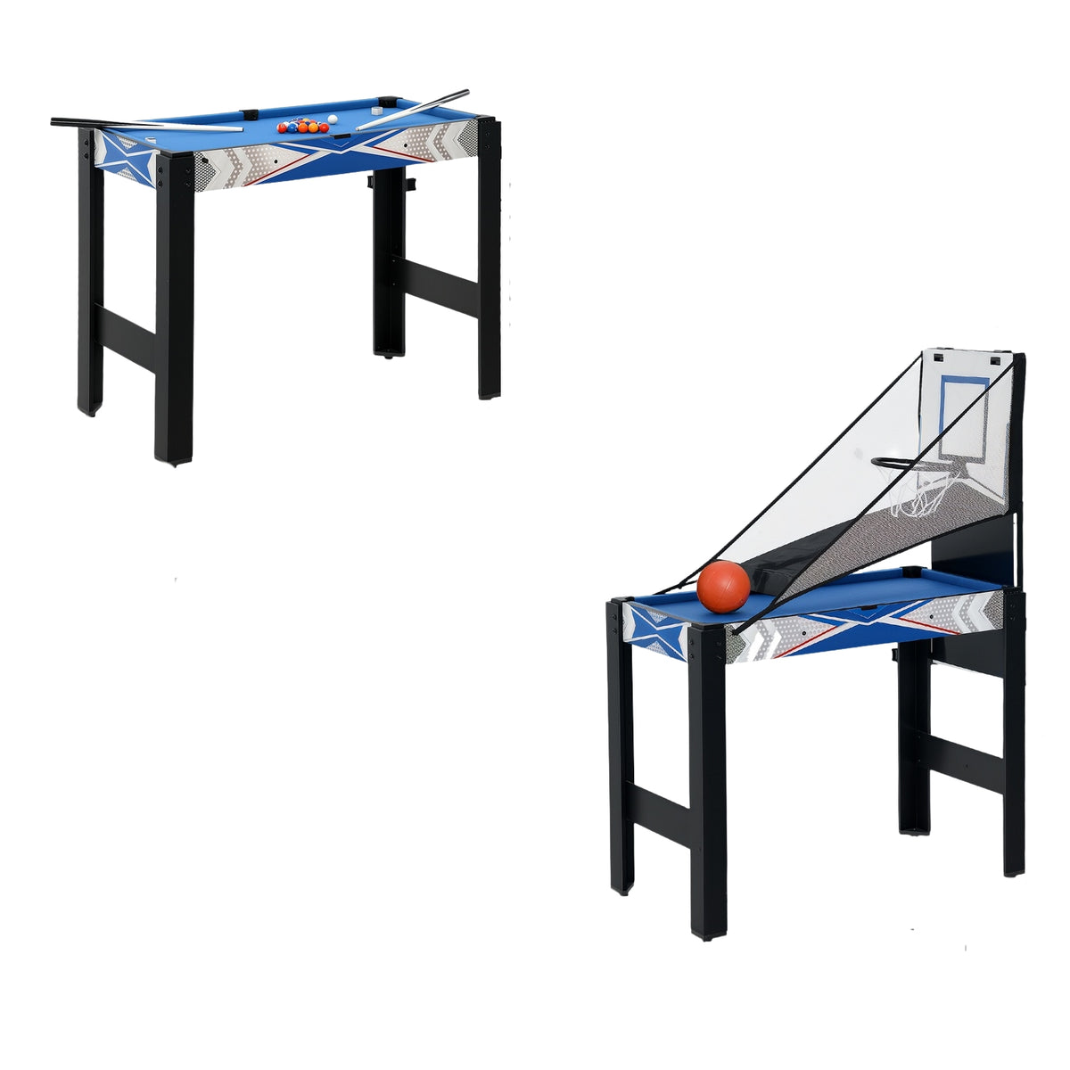5-in-1 Game Table: Billiards, Table Tennis, Hockey, Basketball, Archery