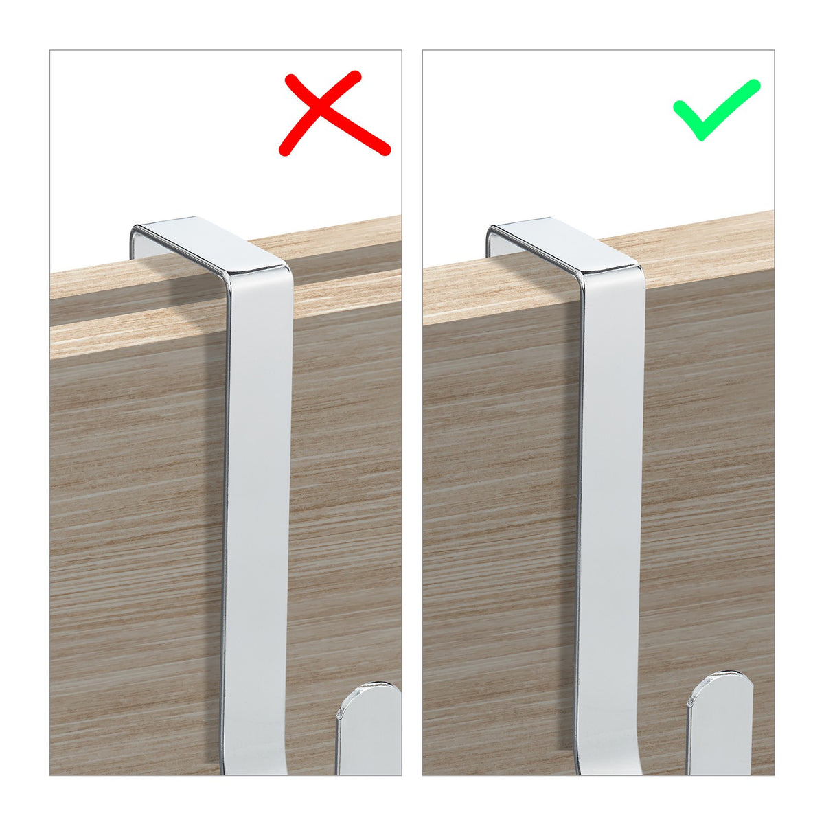 5 pcs. stainless steel door hooks