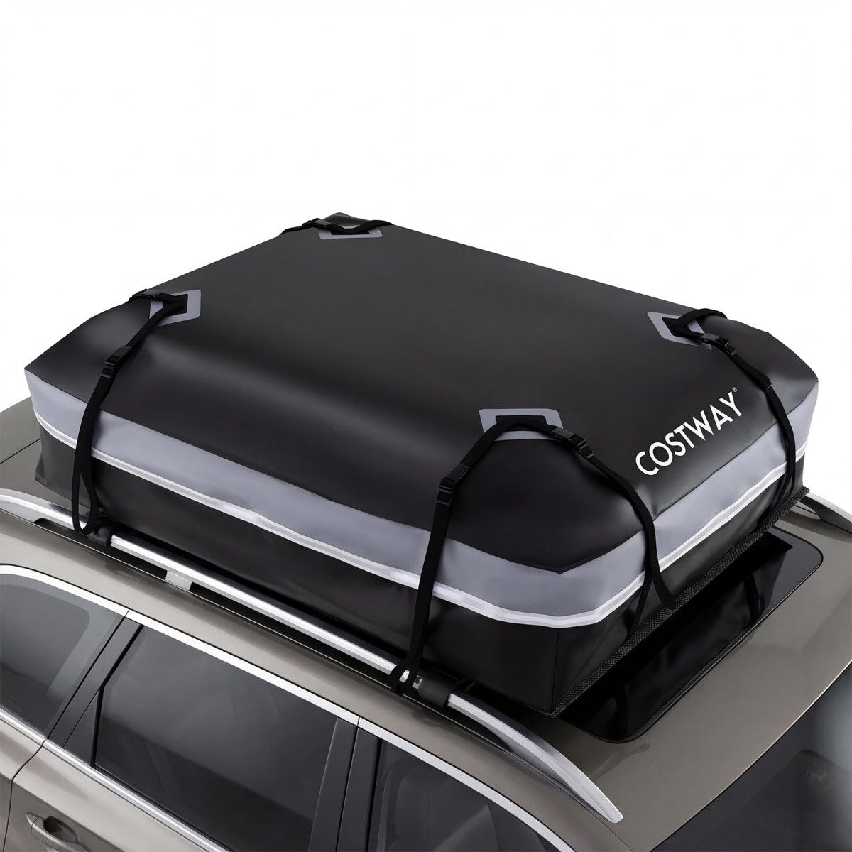 600L Car Roof Box, Waterproof PVC, Anti-Slip Mat, Lock