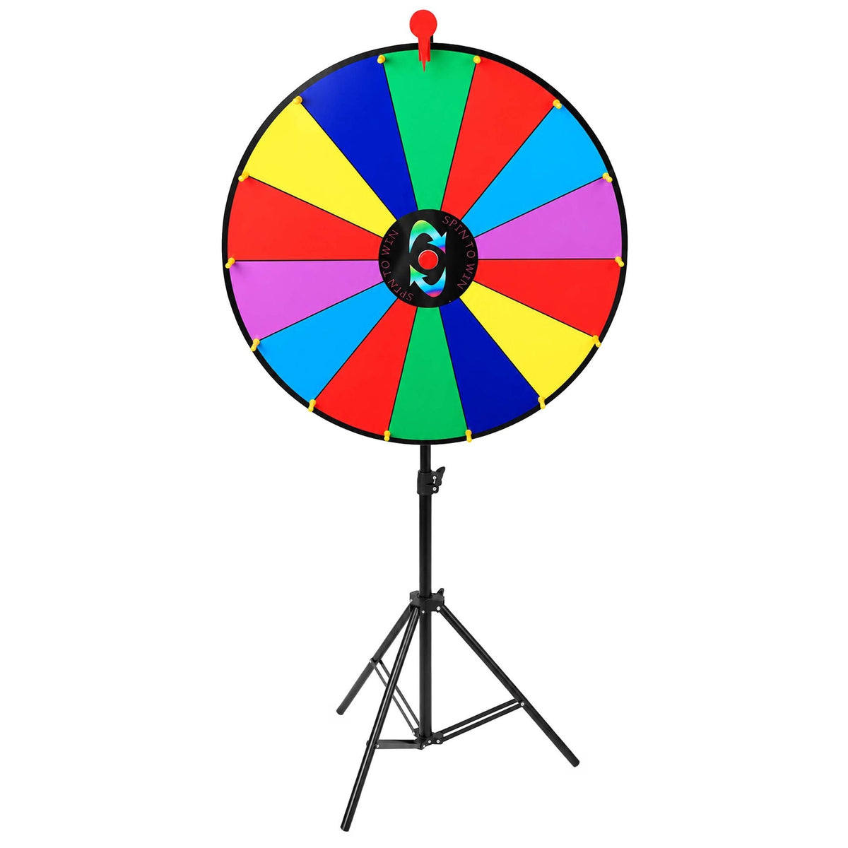 60 cm Multicoloured Prize Wheel with Stand