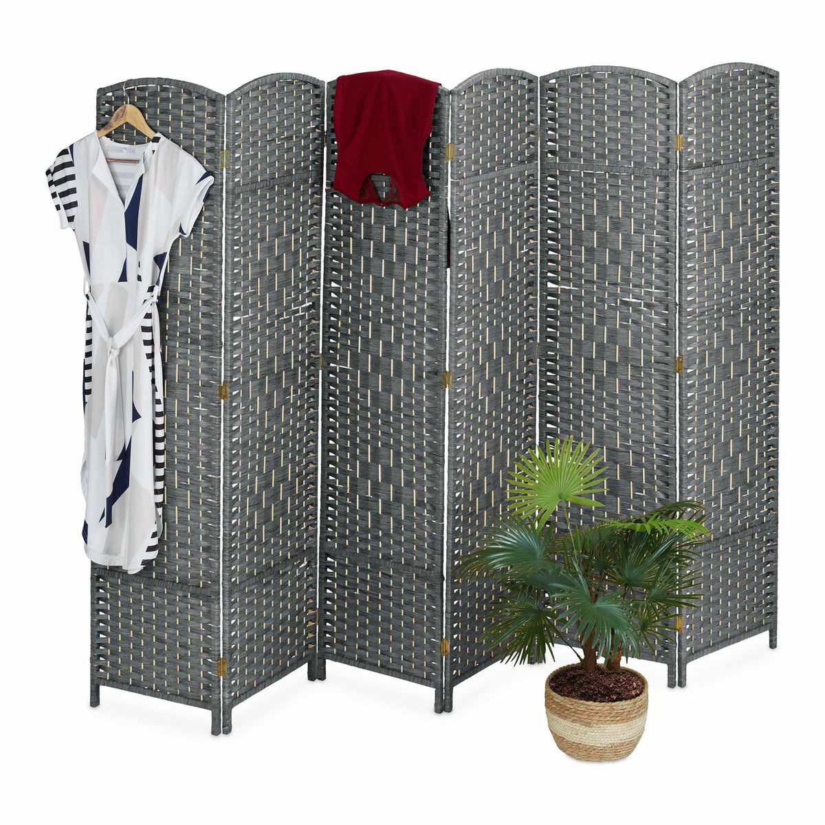 6-Panel Room Divider Folding Screen