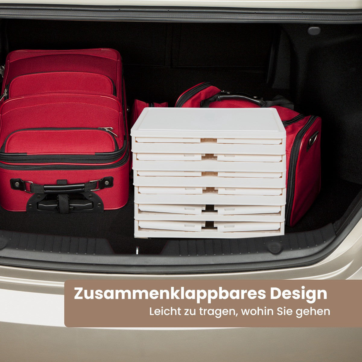 6-Tier Shoe Storage Box with Magnetic Doors & Wheels