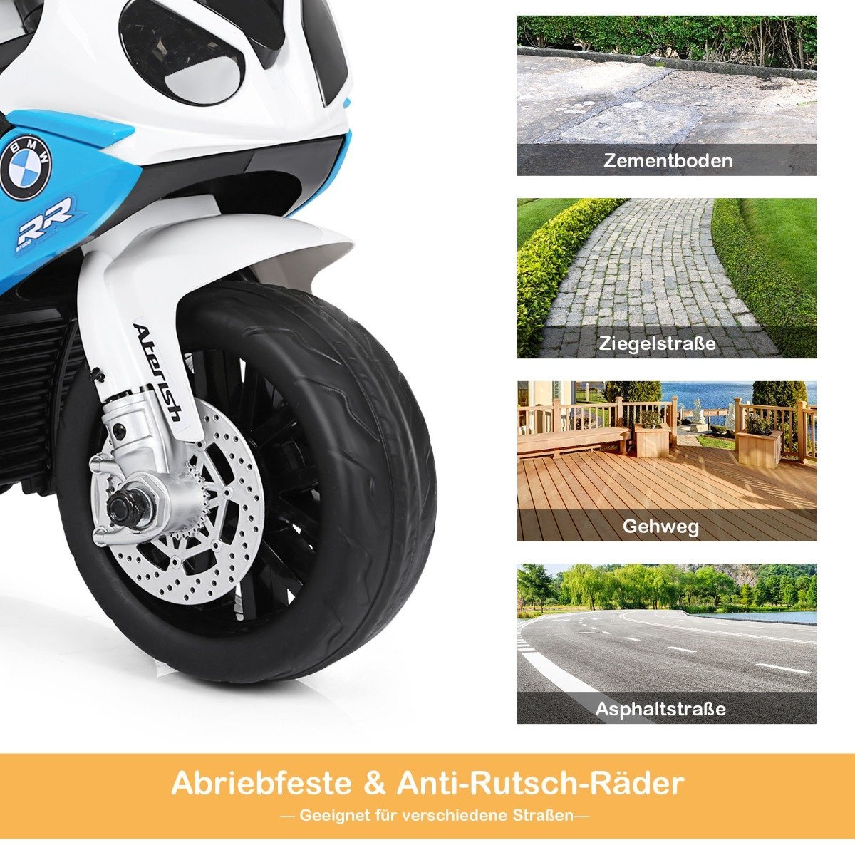 6V electric motorcycle children's motorcycle electric vehicle for children 66 x 37 x 44.5 cm blue