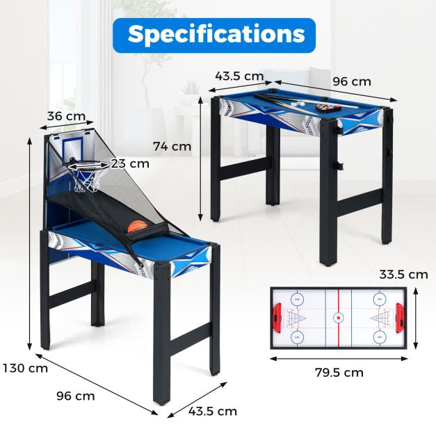 6-in-1 Multi Game Table: Air Hockey, Billiards, More