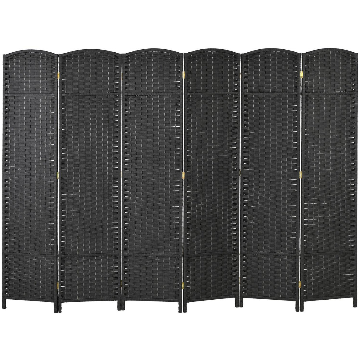 6-panel room divider, foldable privacy screen, privacy screen for living room, bedroom, home office, black