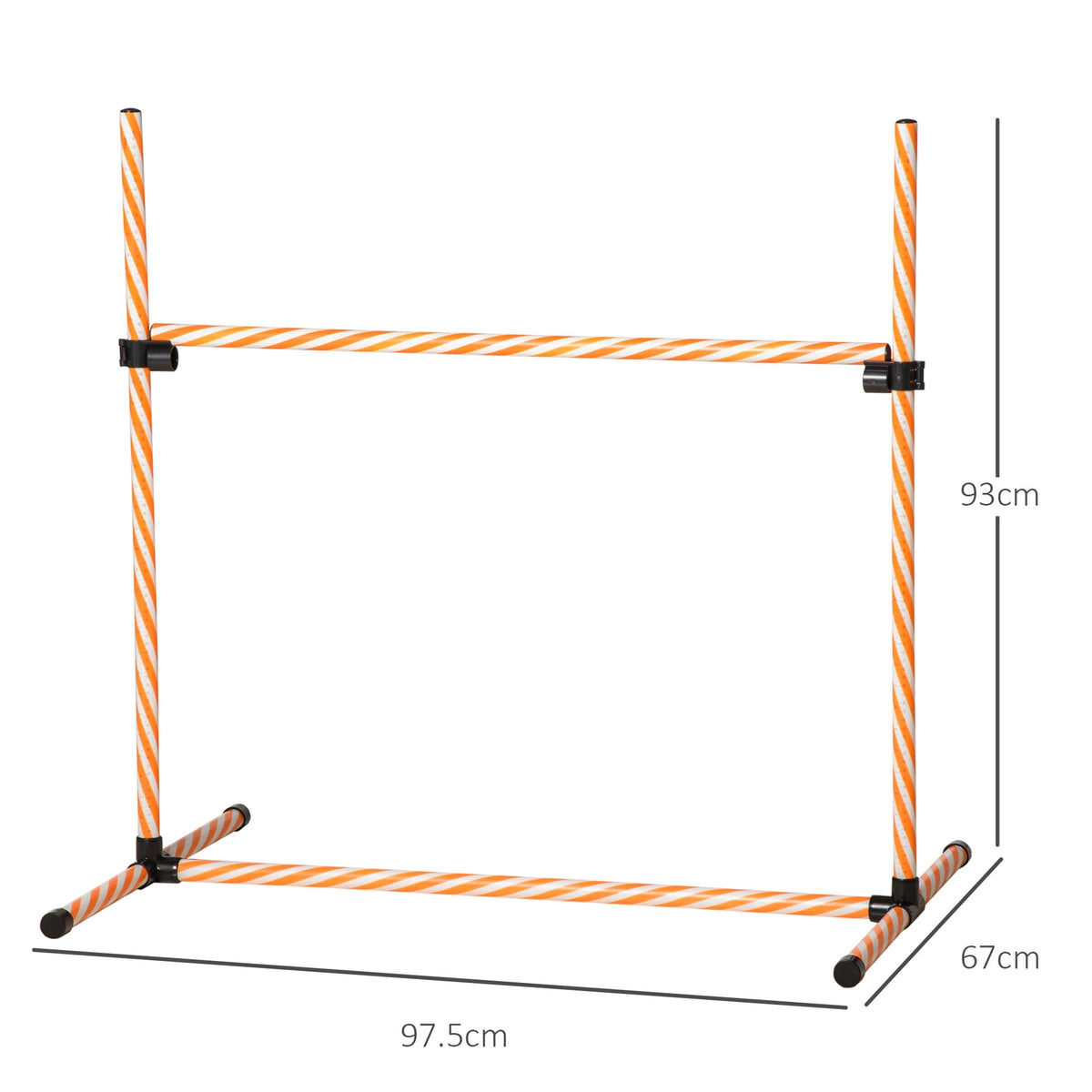 6 pieces Agility Set Dogs, Agility Equipment Set with Braided Poles, Whistle, Carry Bag, Dog Training Accessories, Orange