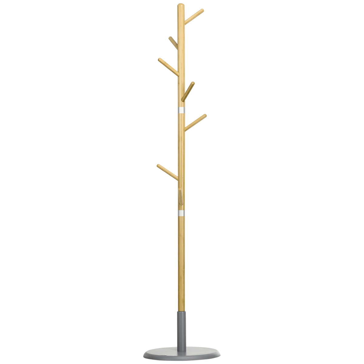 70" Coat Rack Stand Coat Rack with 8 Coat Hooks Coat Rack for Jackets Hats Hallway Natural