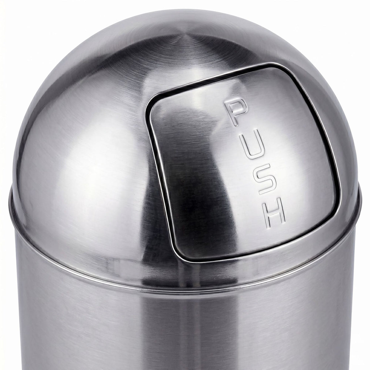 70L Stainless Steel Push-Lid Bin with Inner Bucket