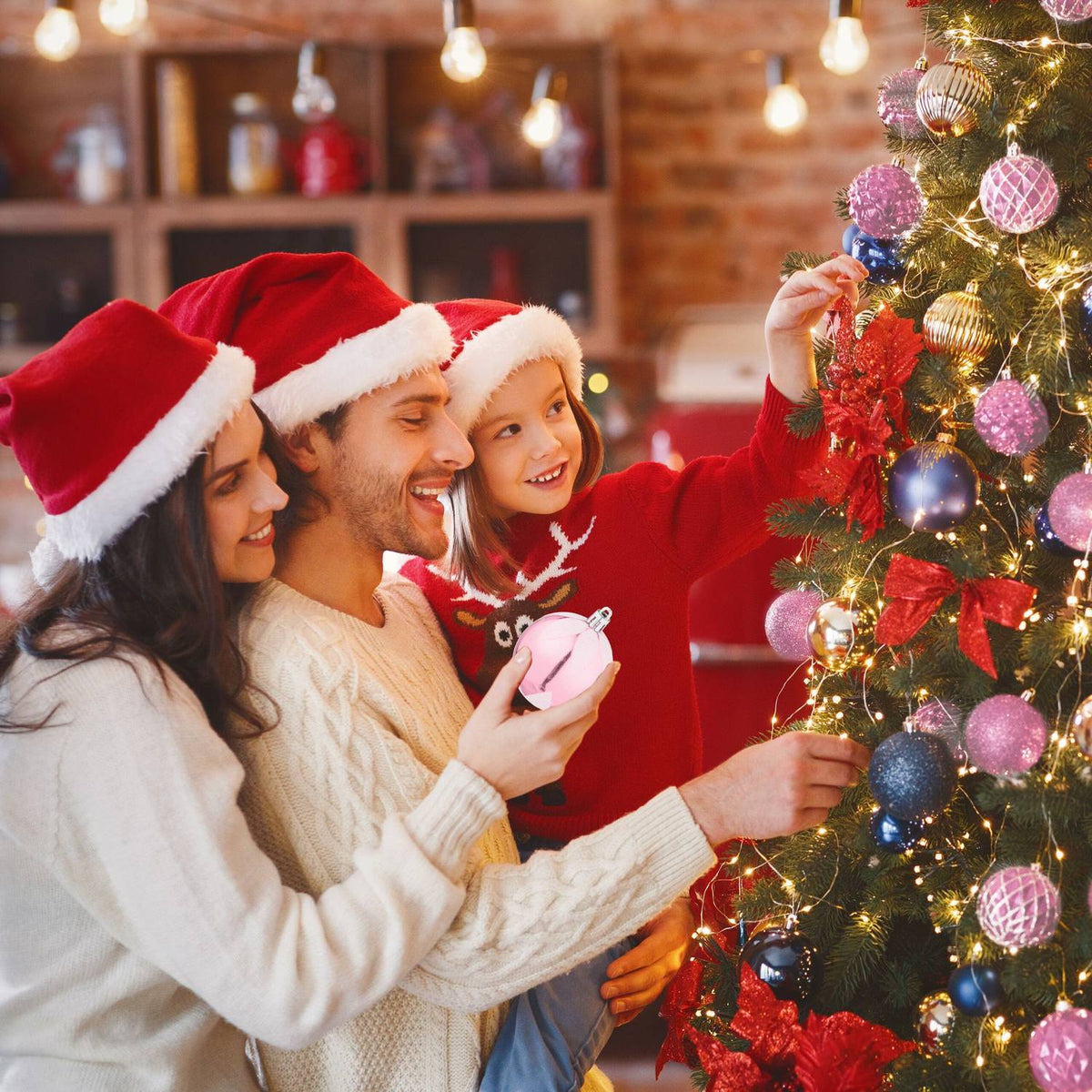 72 Christmas Ornaments Set – Baubles & Decorations